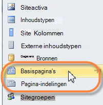 Basispagina's in SharePoint 2010