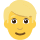 Man blond haar emoticon