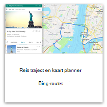 Reisschema en routeplanner met Bing