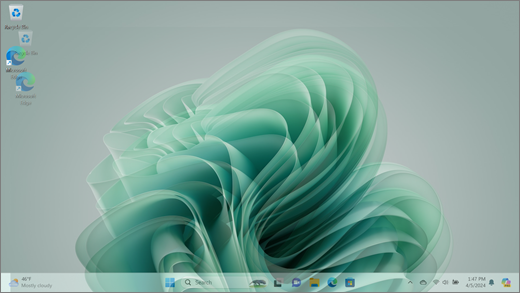 Toont een Surface-scherm met een wazige vervormde afbeelding.ed