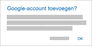 Tik op OK om Outlook toegang tot uw accounts te geven.