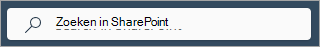 Schermopname van het sharePoint-zoekvak op elke pagina.