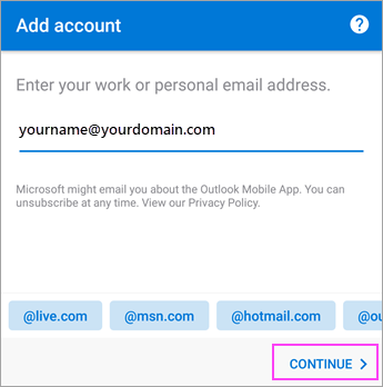 Mobile live hotmail