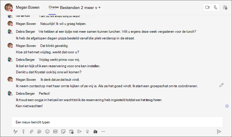weergave chat compacte modus