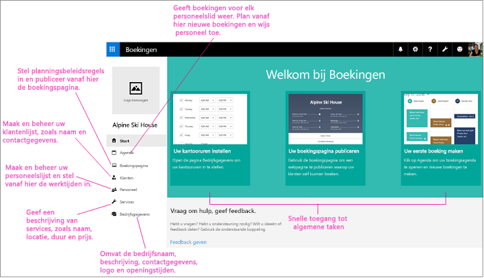 Uw zakelijke agenda online publiceren met Microsoft Bookings - Office 365