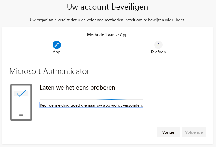Uw account testen met de authenticator-app