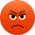 Emoticon van boos gezicht