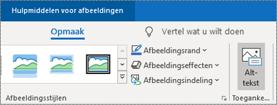 Knop alternatieve tekst op het lint van Outlook voor Windows.
