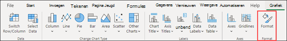 webversie van Excel Grafiekopmaak