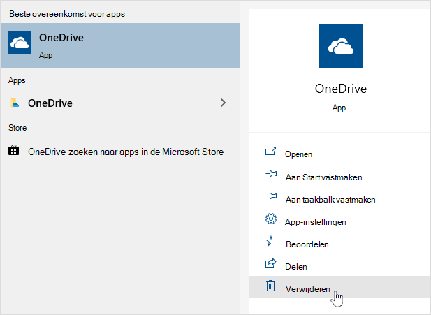 OneDrive Store-app verwijderen