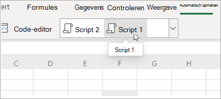 Office-scripts weergeven