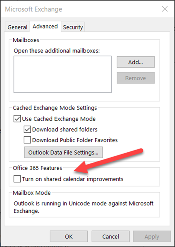 You can enable shared calendar enhancements with a check box.