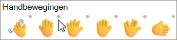Emoji's met een grijze stip om de huidskleur te veranderen.