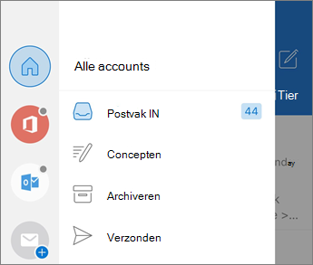 Accounts toevoegen in Outlook Mobile