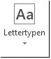 De knop Lettertypen in Publisher 2013