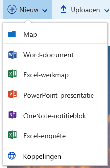 Office 365 Een nieuwe map of nieuw document maken