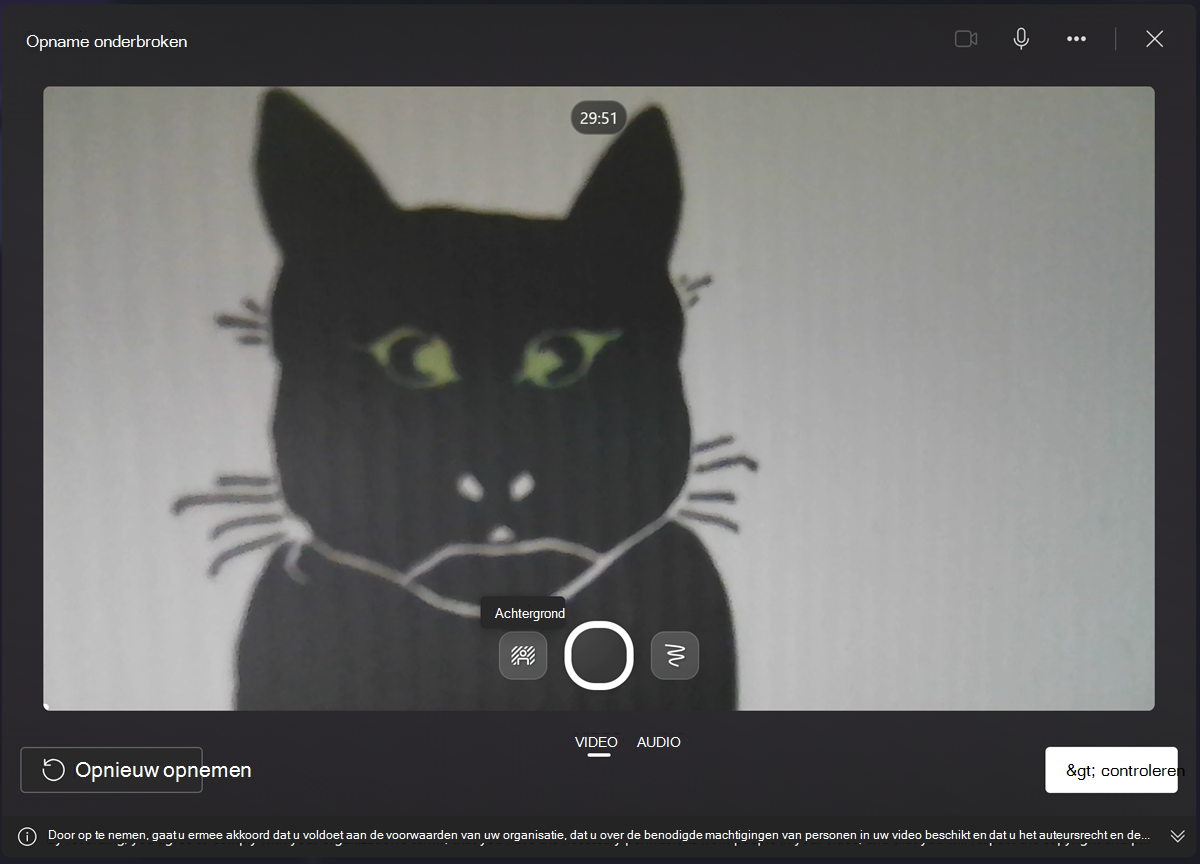Met het hulpprogramma voor het opnemen van de webcam in de werkversie van Clipchamp kunt u een video opnemen, de achtergrond wijzigen en op de opname tekenen