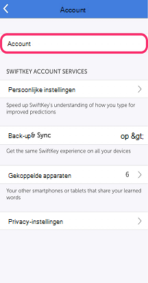 Swiftkey-Account-Selected afbeelding 2