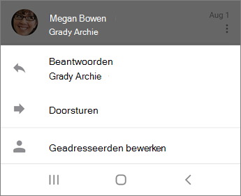 E-mail beantwoorden in Outlook Mobile
