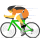 Emoticon van persoon die fietst