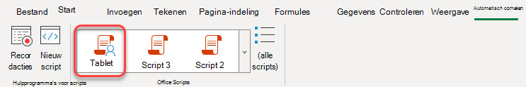Office Scriptgalerie met een gedeeld script