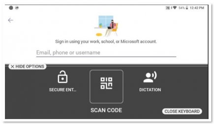 Locatie van scancode in RealWear in Microsoft Teams