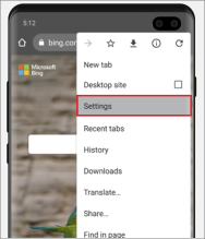 Google Chrome Settings menu location
