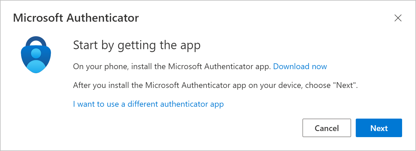 Koppeling naar QR-code van Authenticator-app