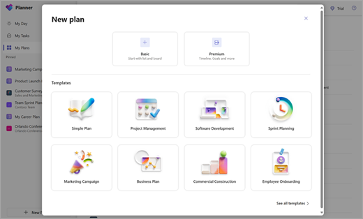 zarządzanie planami zespołów za pomocą zrzutu ekranu aplikacji Planner one.png