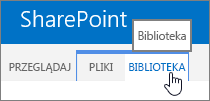 Karta Biblioteka i przeglądanie na wstążce