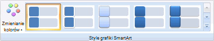 Pasek narzędzi grafiki SmartArt — pionowa lista bloków
