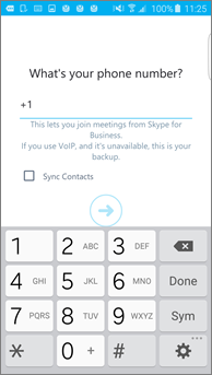 Zrzut ekranu przedstawiający okno, w którym można wprowadzić numer rozmówcy na telefonie z systemem Android