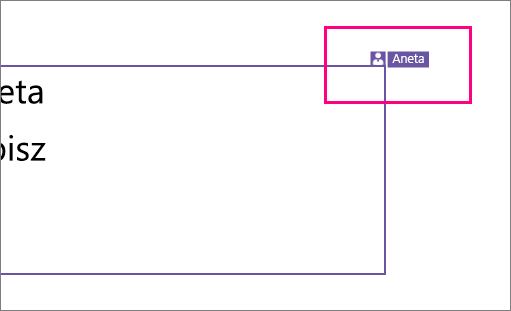 Przedstawia ikonę wskazującą, że ktoś pracuje nad sekcją slajdu w programie PowerPoint 2016 dla systemu Windows