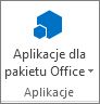 Przycisk Aplikacje dla pakietu Office