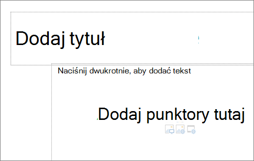 Obraz pustego pola tytułu i pustego pola tekstowego, aby pokazać, gdzie będą działać punktory.