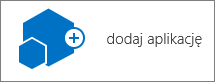 Ikona Dodaj aplikację w oknie dialogowym Zawartość witryny.