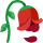 Emotikon z zwiędłym kwiatem