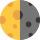Emotikon symbolu księżyca w ostatniej kwadransie
