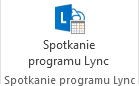 Zrzut ekranu: ikona nowego spotkania programu Lync na wstążce
