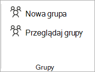 Na wstążce wybierz pozycję Przeglądaj Grupy