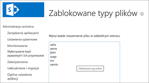 Lista zablokowanych plików