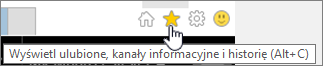 Przycisk kanału informacyjnego w przeglądarce Internet Explorer
