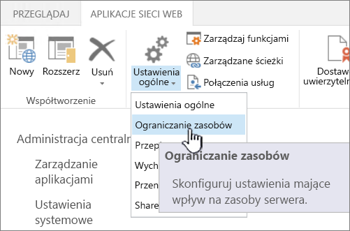 Zaznaczona pozycja Ograniczanie zasobów administracji centralnej.