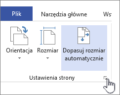 Kliknij ikonę w rogu sekcji Ustawienia strony