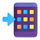 Emoji telefonu komórkowego aplikacji Teams ze strzałką