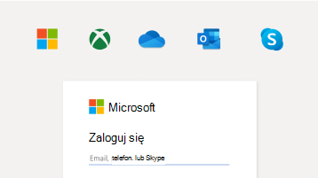 Obraz przedstawiający logowanie się za pomocą konta Microsoft