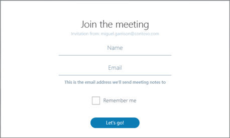 Spotkania programu Skype — Zaloguj się do spotkania