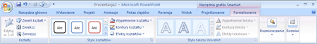 Obraz karty Formatowanie w narzędziach grafiki SmartArt