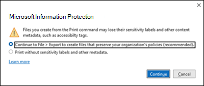 Błąd obowiązkowego szyfrowania etykiet w programie Outlook