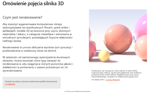 Zrzut ekranu przedstawiający sekcję Przegląd aparatów 3D w wytycznych dotyczących zawartości 3D
